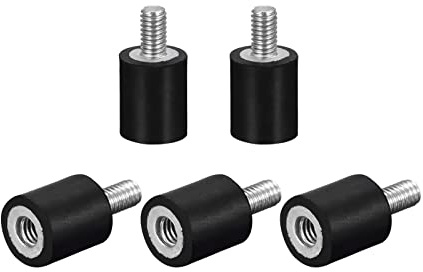 sourcing map 5 Stück Gummipuffer M4 Stecker/Buchse Vibrationsisolator Schwingungsdämpfer Stoßdämpfer D10mmxH10mm