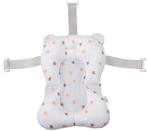 JINGAN Baño para Bebé, Cojín Bañera con Diseño Sándwich A Prueba Fugas, Almohada Baño Y Tumbona con Hebillas 3 Vías Suministros Bañera Exterior Lavable para Bebés