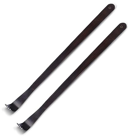 RICHDMI 2 Stück Holz Rückenkratzer, Ruckenkratzerhand Holz, Handheld Rckenmassagegert, Kratzhand Rückenkratzer, für Sofortige Linderung Von Juckreiz Körper Entspannung, Back Scratcher With Long Handle