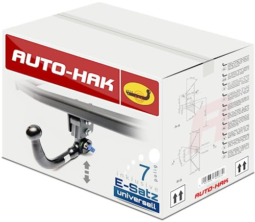 AUTO-HAK NEU Anhängerkupplung AHK abnehmbar vertikal kompatibel mit Land Rover Discovery Sport II SUV 2015-07.2019 mit 7-polig Universal-Elektrosatz/E-Satz