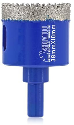SHDIATOOL Diamond Drill Core Bits, 38mm Core Hole Saw Cutter, Triangle Shank Drilling Bits for Porcelain Tile Marble Ceramic Granite on Drill Machine