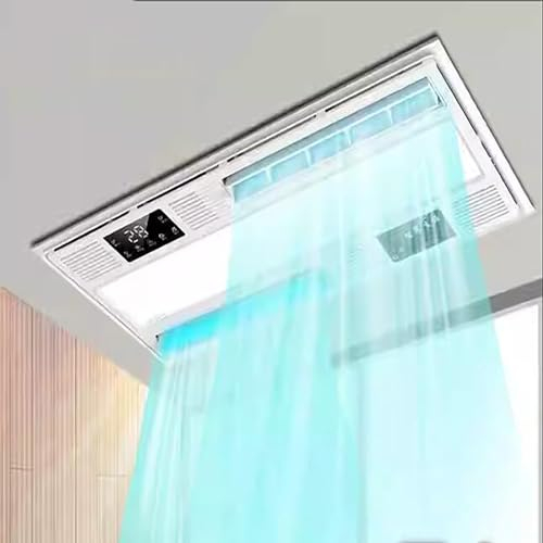 HAILM Extractor Rectangular, Extractor De Baño Silencioso,Mando A Distancia Ventilador Techo Silencioso con Luz Doble Salida De Aire En Ángulo De 240° Potente Ventilación