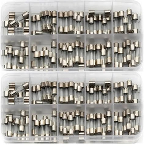 JENKEM 100/72 Stück Auto-Flink-Glassicherungen, Auto-Glasrohrsicherungen, 0,2–20 A, 0,5–30 A, sortiertes Kit for Auto-Licht-Inflator-Staubsauger (Color : 72pcs 0.5-30A)