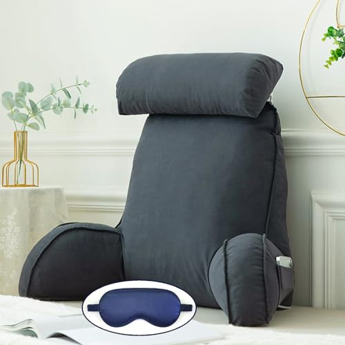 AMZZHAO Lesekissen für Bett und Sofa,Rückenkissen mit armlehnen,Ergonomisches,Ideal als Rückenstütze zum Lesen,Arbeiten,und Spielen auf dem Bett,Sofa,oder Couch