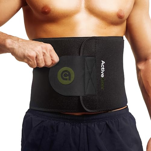 ActiveGear Waist Trimmer Belt for Stomach and Back Lumbar Support, Medium: 8 x 42 - Army Green