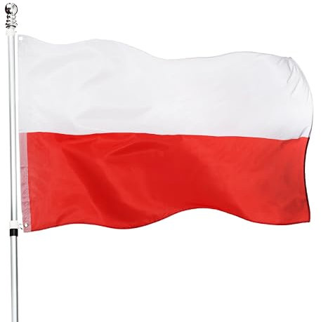 Bandera grande de Polonia, bandera polaca de 5 x 3 pies, decoración para interiores y exteriores