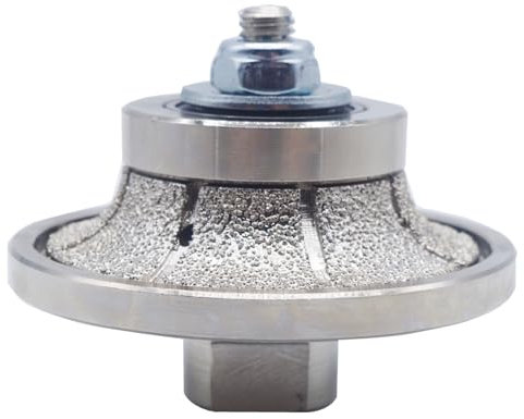 MOSTARTOOLS 1/2 Inch Demi Bullnose Half Bullnose Coarse Vacuum Brazed Diamond Hand Profiler Router Bit Profile Wheel with 5/8-11 in Thread for Granite,Marble,Tile,Travertine,Concrete Countertop