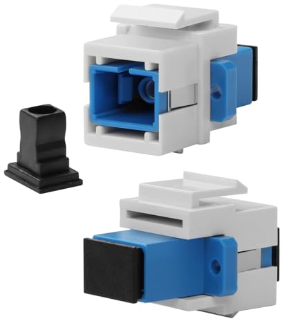 QIANRENON SC Fibra Ottica Keystone Modulo Adattatore Femmina a Femmina Accoppiatore Cavo Presa da Parete Connettore per Pannello Patch Wall