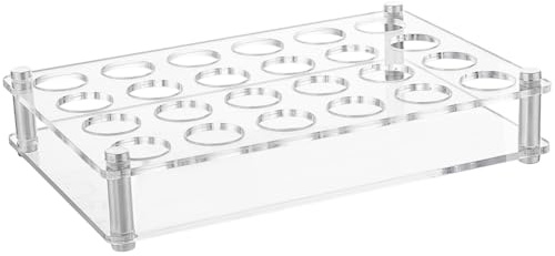 HOBBIESAY 24 Loch Acryl Schnapsglashalter Weißer Tequila Gläser Tassenständer Schnapsglas Serviertablett Für Bar Whisky Schnapsglas Basis Mit Eisenbeschlag Für Party Bar Club Familientreffen