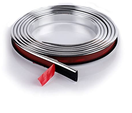 Moldura de PVC flexible autoadhesiva, 4 m, canal U, para gabinete, mesa de madera contrachapada, color plateado, 20 mm