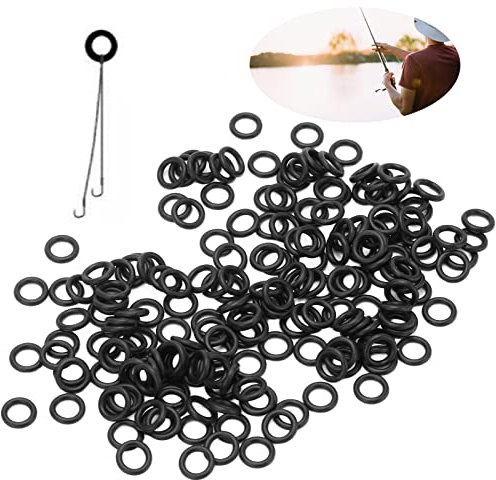 Niiyen 200 Stück O-Ringe aus schwarzem Gummi, 10 mm abriebfest, universell, zum Angeln