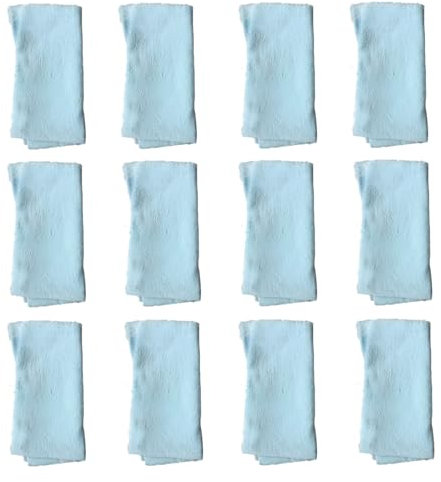 Boho-Stoffservietten mit Fransen – weicher Baumwoll-Denim, 41,9 x 41,9 cm, ideal für Esszimmer, Hochzeiten und Partys, einfach zu falten und bunt, 12 Stück