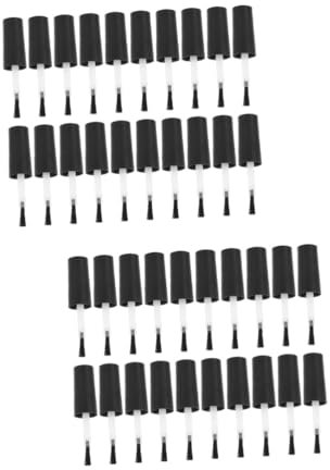 Healeved 40pcs Replacement Caps for Gel Polish Bottles Nail Polish Bottle Brush Caps and Nail Art Brush Applications