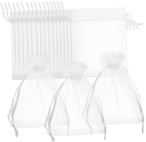 TIDTALEO 100stücke Organza Geschenktüten Transparent Kordelzug Beutel Für Hochzeiten Partys Und Elegante Mesh Taschen Für Schmuck Und Süßigkeiten