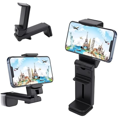 Viajes Accesorios Soporte de teléfono móvil para avión Phone Stand Soporte Movil Mesa, Tren, Barco y Trabajo, Soporte para Teléfono de Avión con Rotación de 360 Grados Soporte Para Movil Movil Pared