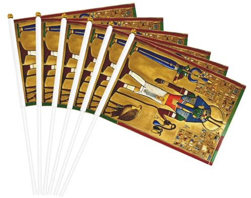 Ancient Egypt Tribe Series Drapeau à main léger pour fêtes, événements, défilés, activités sportives, assemblage facile