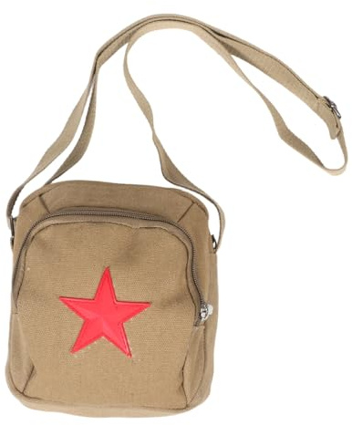 Healvian Vintage Sternen Tasche aus Segeltuch mit Komfortabler Passform und Smarter Organisation Umhängetasche für Alltag im Retro Stil