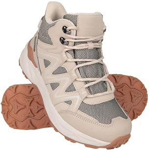 Mountain Warehouse Trail Blazer Womens Waterproof Walking Boots - Quick Drying, EVA Cushion, Ladies Footwear, Mesh Lining - Spring, Summer Hiking, Outdoors, Trekking Beige Adult Shoe Size 5