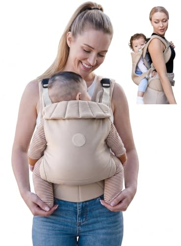 Grownsy Babytrage für Neugeborene, Ergonomische Kindertrage 3-20kg