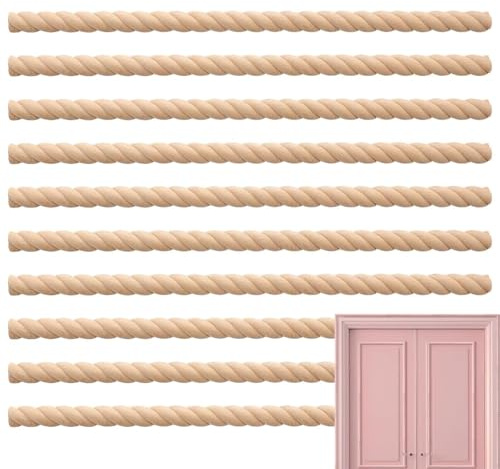 Natürliches geschnitztes Applikationsset – elegante florale , geprägte Holzverzierungen, dekorative Skulptur für Möbelrestaurierung, Antik-Stil, Garderobenrenovierungs-Hardware-Kit