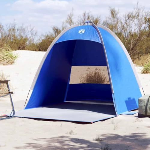 Tenda da spiaggia per 3 persone, colore azzurro, impermeabile, in poliestere 185T con rivestimento in poliuretano, leggera tenda da lancio con borsa per il trasporto, antivento e traspirante, per