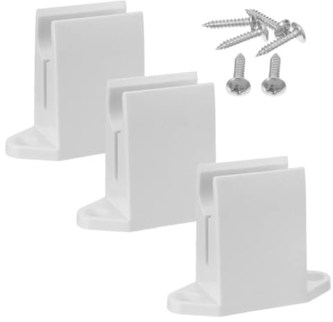 EaseSunny Rollohalterung, Wandhalterung, verstellbare Kurbelstütze, stabile Kunststoff-Passform, weiß, 3er-Pack für Jalousien zu Hause