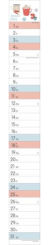 Streifenplaner Collect Moments 2026: Streifenkalender mit Datumsschieber I schmal im Format: 11,4 x 89 cm