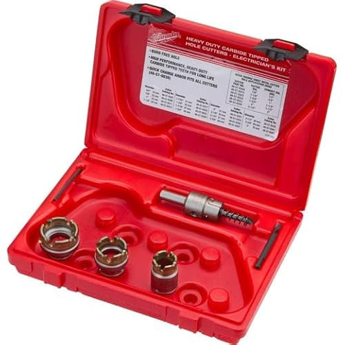 Milwaukee 49–22–8300 5 pièces en carbure de tungstène électriciens trou kit de scie