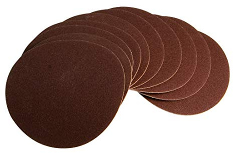 Scheppach Schleifpapier Set - 10 Stück Schleifscheiben | für Band- und Tellerschleifer BTS800 / BTS900 | Körnung 120 | Ø150mm | Zubehör Bandschleifer | 88000209