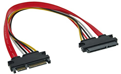 InLine 29652A SATA-kabel 0,3 m flerfärgad - SATA-kablar (0,3 m, SATA III, hane/honkontakt, flerfärgad)