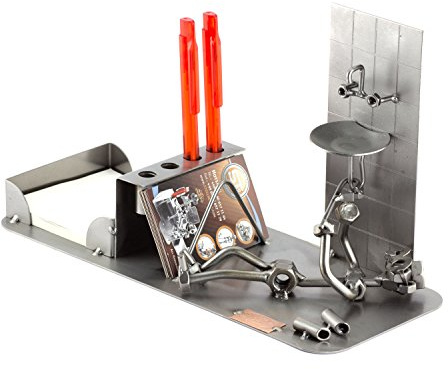 Steelman24 Schraubenmännchen Klempner Büro | Made in Germany,Handarbeit,Geschenkidee,Stahlfigur,Metallfigur,Metallmännchen