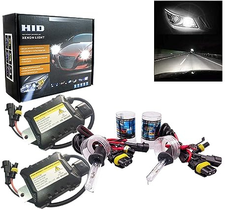 PolarLander 1 Paio Kit Xenon Nascosto CANBUS Faro per Auto Slim Ballast Lampadina allo Xeno Conversione Ballast H1 Temperatura di Colore 6000K