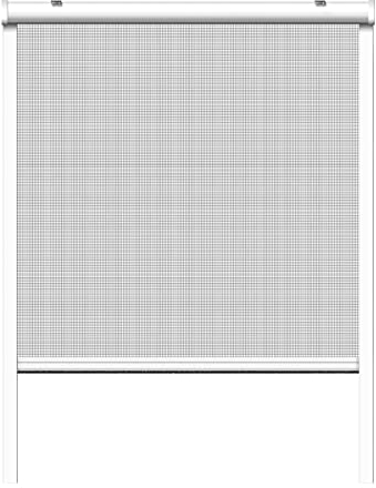 Schellenberg 70892 Fiberglas Fliegengitter mit Rahmen & Kassette aus Aluminium Insektenschutzrollo für Fenster