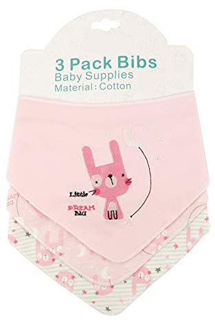 Zerodis Lätzchen Baby Weiche Baumwolle Spucktuch Dreieckstuch Unisex Baby Shower für Baby Neugeborenen(Hase)