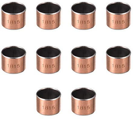 sourcing map 10 Stück Hülsenlager 18mm Bohrung x 20mm Außendurchmesser x 15mm Länge Gleitlager gerollte kieselfreie Buchsen