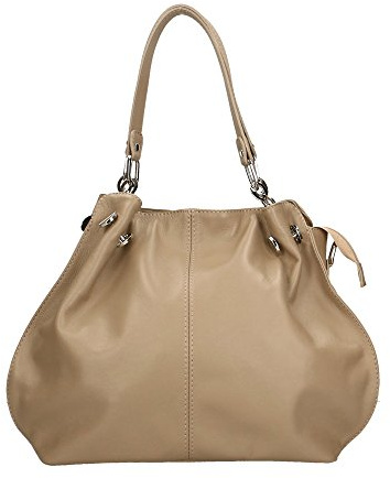 Chicca Borse Borsa a Spalla Donna in Pelle Made in italy 38x30x12 Cm