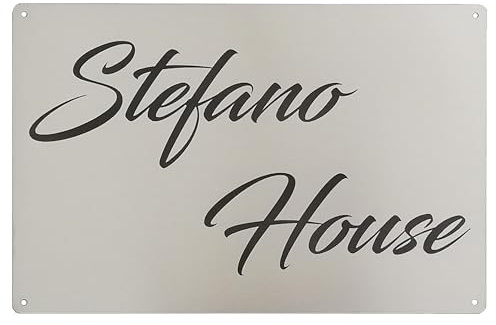 GUIZZO Creart - Externe Hausnummer, Hausnummern, Personalisiertes Stahlnummernschild, Türschild, Hausnummernschild mit Namen, Personalisiertes Hausnummernschild 40x30H cm, Namensschild Made in Italy