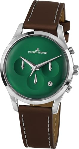 Jacques Lemans Unisex-Uhren Analog Quarz One Size Grün 32016515
