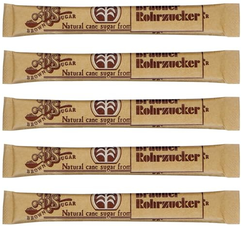 Zuckersticks FIVE O´CLOCK 500 Sticks befüllt mit 4g braunem ROHRZUCKER