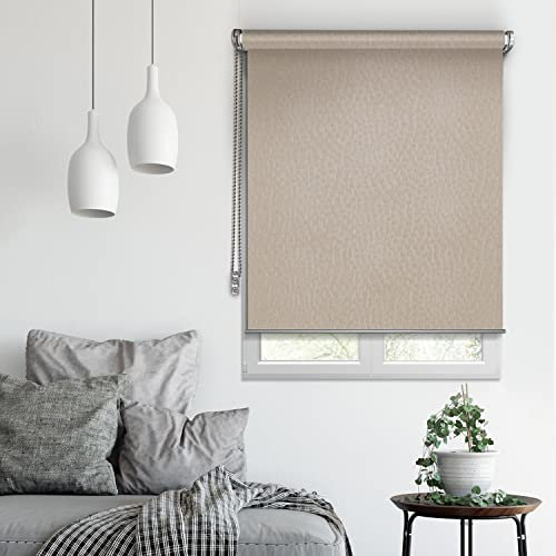 MADECOSTORE Verdunkelungsrollo aus Jacquard, Kollektion Must, Taupe, 184 x 190 cm