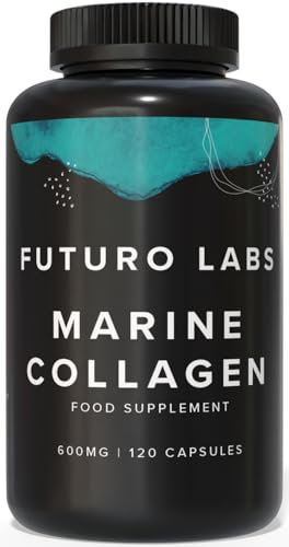 Marine Collagen Capsules 1200mg Serving with VIT C (12mg) and Zinc (1.5mg) - Made in The UK - Type 1 Hydrolysed Marine Collagen Supplements for Women & Men - 100% Pure, Premium Type 1-60 Day Supply