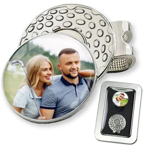 ibera gifts - Marcador Bolas de Golf Personalizado con Clip Gorra Magnético y 2 Marcadores de Bola, Presentado en Caja de Regalo, Diámetro 2,5 cm