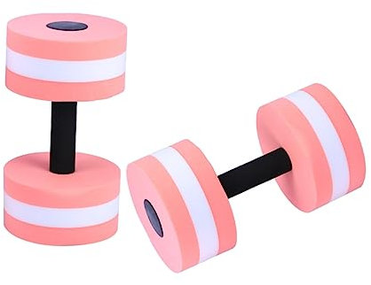 Abaodam 2stücke Wasserhanteln Rosa Eva Material Mit Handgriffen Für Aquafitness Und Bauchmuskeltraining Im Wasser