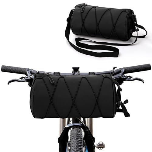 Suwimut Fahrrad-Lenkertasche, 4,2 l, praktische Vorderradtasche, Lenker-Aufbewahrungstasche, Packung mit Schultergurt, für Mountainbike, Rennrad, Radfahren, Reisen