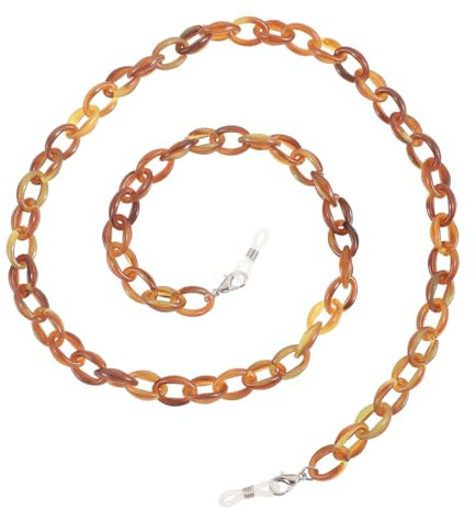 SHERCHPRY Acryl Brillenkette Anti-rutsch Anti-verlust Gläserhalter Braun Leopard Stil Langlebig Kratzfest Feine Politur Modisch Für Damen Herren Brillenband Zum Aufhängen Und Schutz