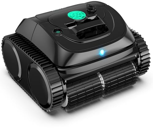 WYBOT C1-Plus Robot Piscina Limpiafondos y Paredes, para Piscinas enterradas y elevadas, 160min autonomía, Limpieza 4-en-1 (160m²), Navegación Inteligente & App, Negro Tinta