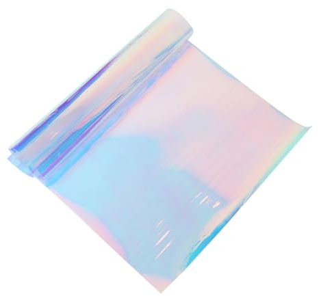 LIFKOME Transparentes Regenbogen PVC-foliengewebe Wasserdichtes DIY Bastelmaterial Für Taschen Kleidung Schmuck Und Accessoires Schillernder Vielseitiger Kunststoffstoff