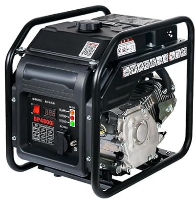 KX-ENERGIE 3000W Kleiner Benzin generator Stromgenerator 4 Takt mit 50hz 230V Steckdosen Leise Notstromaggregat hausversorgung,notstromgenerator mit LED-Anzeige,generator mit Kupferwicklungen