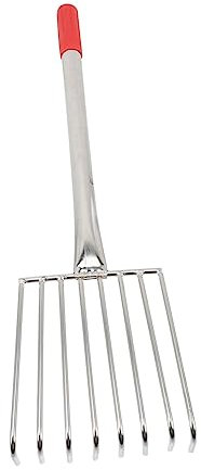 BAZEITFLOW Râteau à Coquillages Acier Inoxydable avec Poignée Outil Polyvalent pour Jardinage Et Collecte De Palourdes Dents
