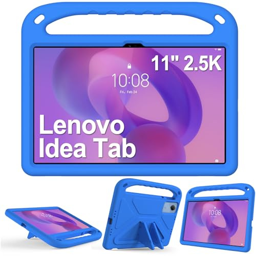 XunyLyee Barnfodral för Lenovo Idea Tab 11 tum (TB336TI/TB336FU) 2025 surfplatta, Eva stötsäkert handtag, barnskal, blå